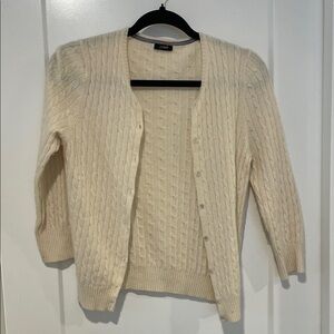 J. Crew Cream Cable Knit Cardigan